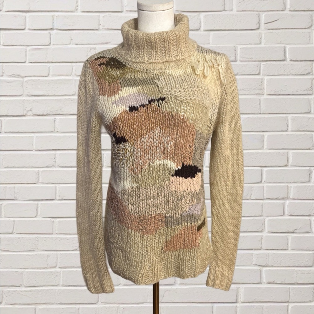Anthropologie Far Away From Close Wool Mohair Blend Turtleneck Sweater